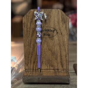 70-16 Handcrafted Extended Length Beaded Pen w/ Refill Ink